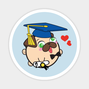 Doopy the Pug Puppy - Graduation Magnet